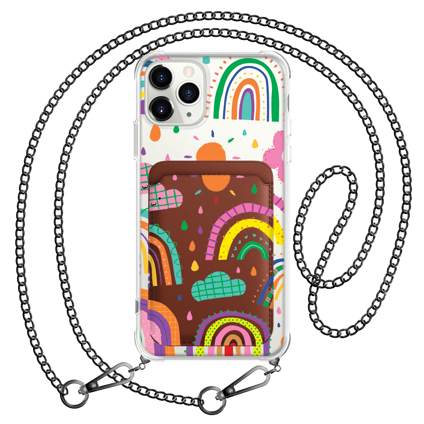 iPhone Magnetic Wallet Case - Rainbow