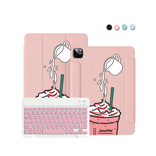 iPad Wireless Keyboard Flipcover - Raspberry Frappe