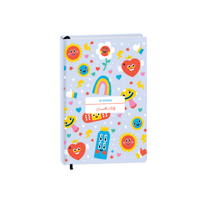 Hardcover Bookpaper Journal - Red Clubs (with Elastic Band & Bookmark)