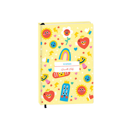 Hardcover Bookpaper Journal - Red Clubs (with Elastic Band & Bookmark)