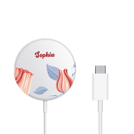 Magnetic Wireless Charger - Red Tulip