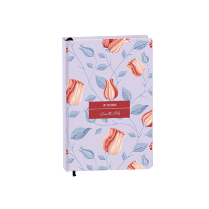 Hardcover Bookpaper Journal - Red Tulip (with Elastic Band & Bookmark)