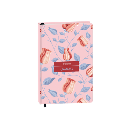 Hardcover Bookpaper Journal - Red Tulip (with Elastic Band & Bookmark)