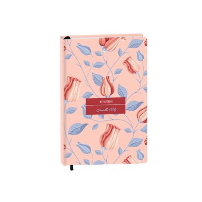 Hardcover Bookpaper Journal - Red Tulip (with Elastic Band & Bookmark)
