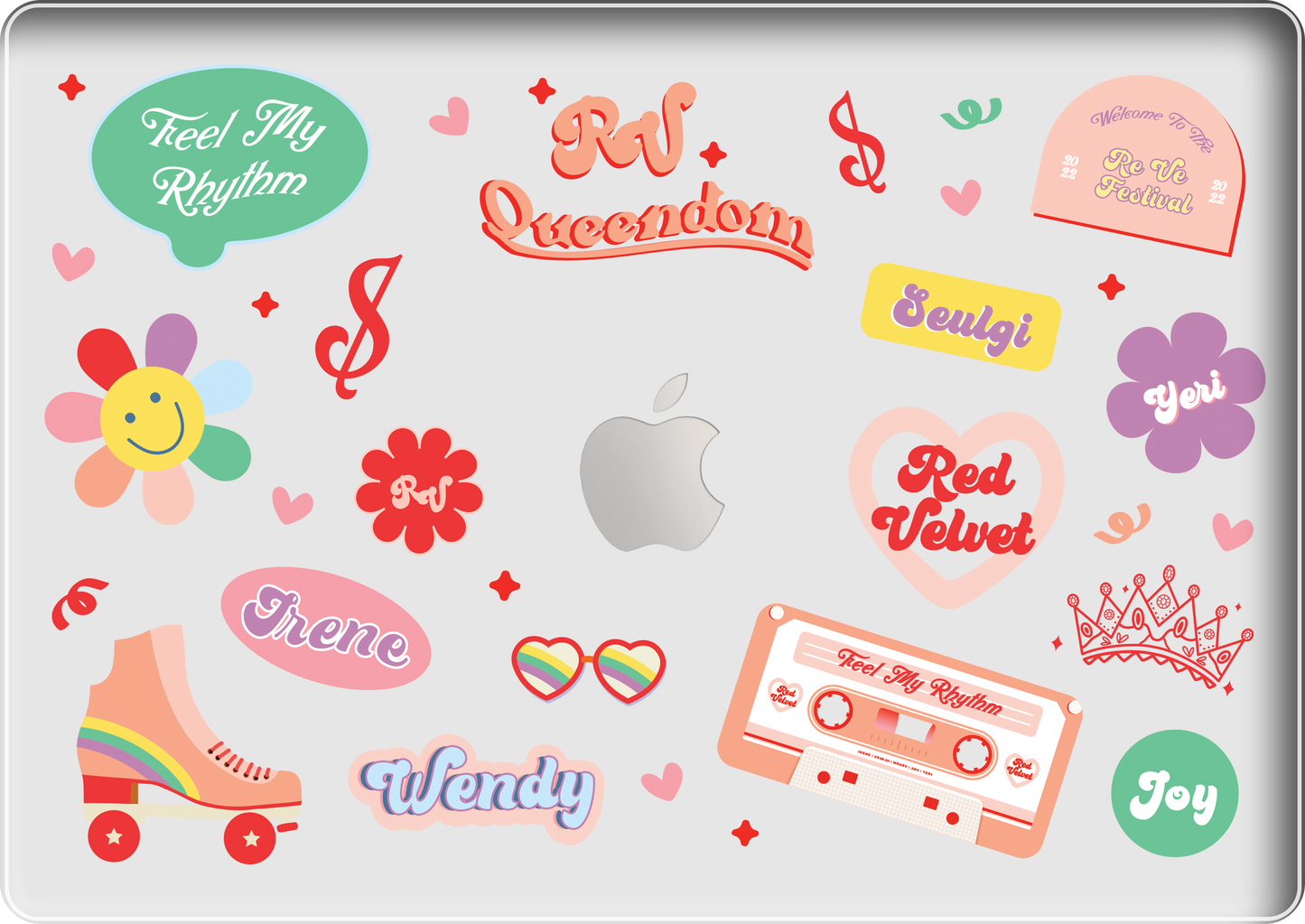 Macbook Snap Case - Red Velvet Sticker Pack