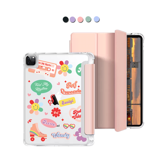 iPad Macaron Flip Cover - Red Velvet Sticker Pack