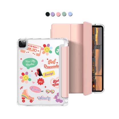 iPad Macaron Flip Cover - Red Velvet Sticker Pack