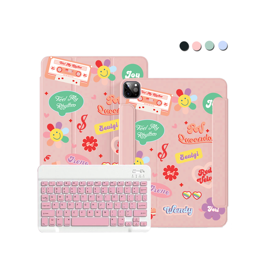 iPad Wireless Keyboard Flipcover - Red Velvet Sticker Pack