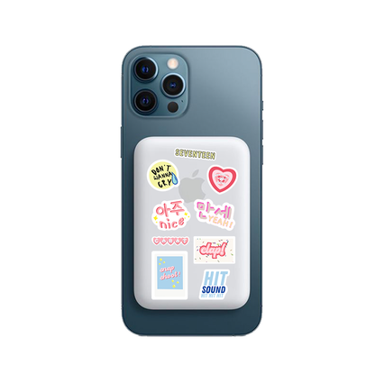 Magnetic Wireless Powerbank - Seventeen Sticker Pack
