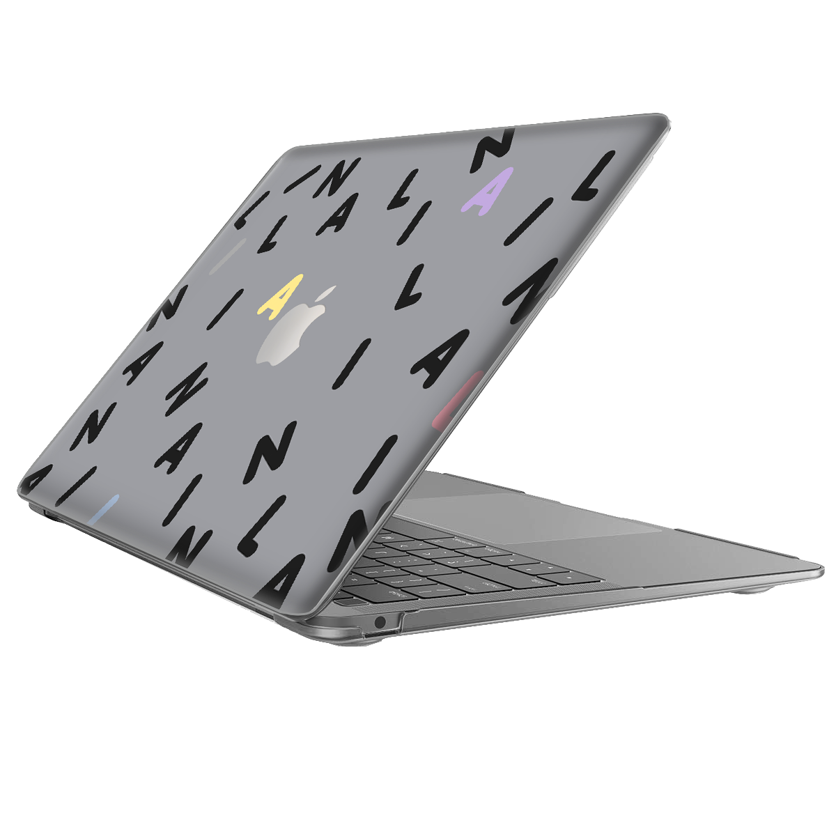 Macbook Snap Case - CUSTOM MONOGRAM 2.0 Black