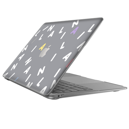 Macbook Snap Case - CUSTOM MONOGRAM 2.0 White