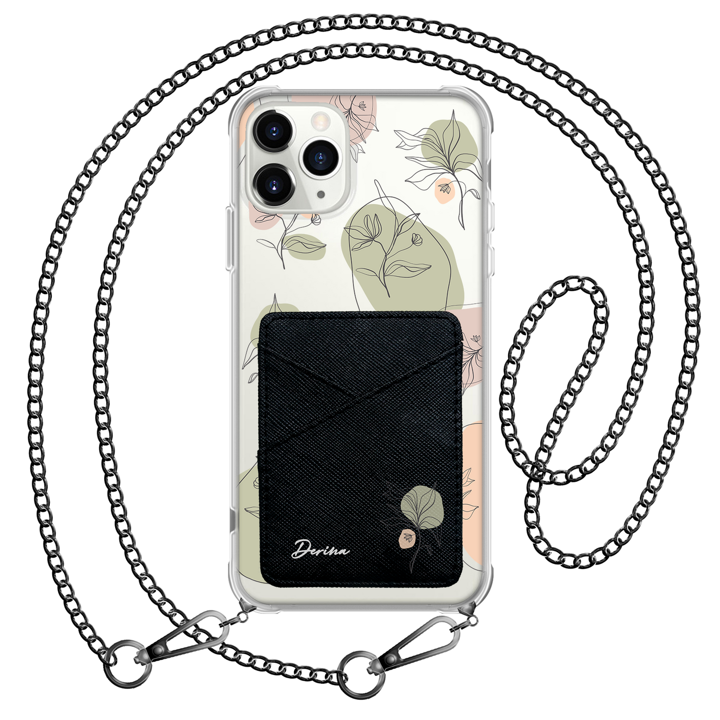 iPhone Phone Wallet Case - Sketchy Flower 3.0