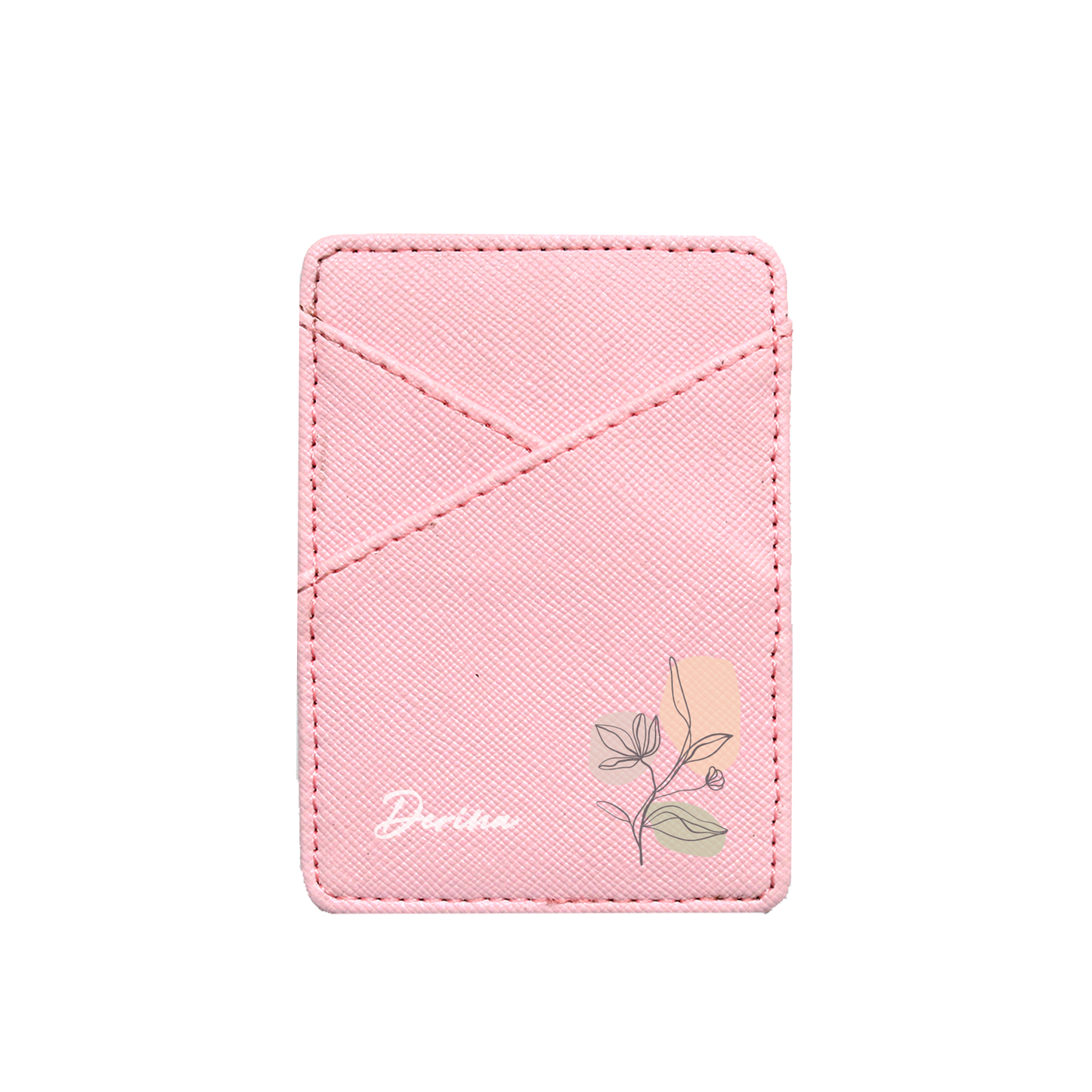 Vegan Leather Pocket Wallet - Sketchy Flower 2.0