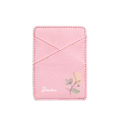 Vegan Leather Pocket Wallet - Sketchy Flower 2.0
