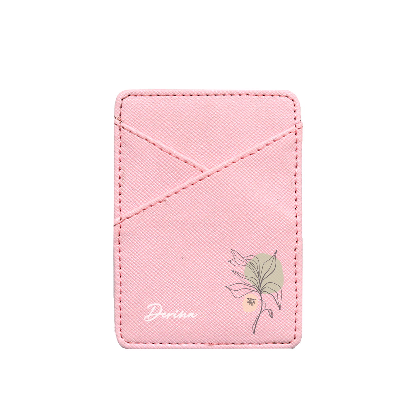 Vegan Leather Pocket Wallet - Sketchy Flower 3.0