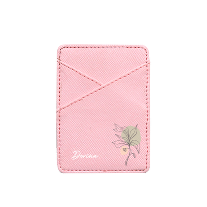 Vegan Leather Pocket Wallet - Sketchy Flower 3.0