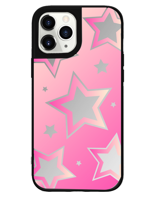 iPhone Mirror Grip Case -  Star Effect Pink