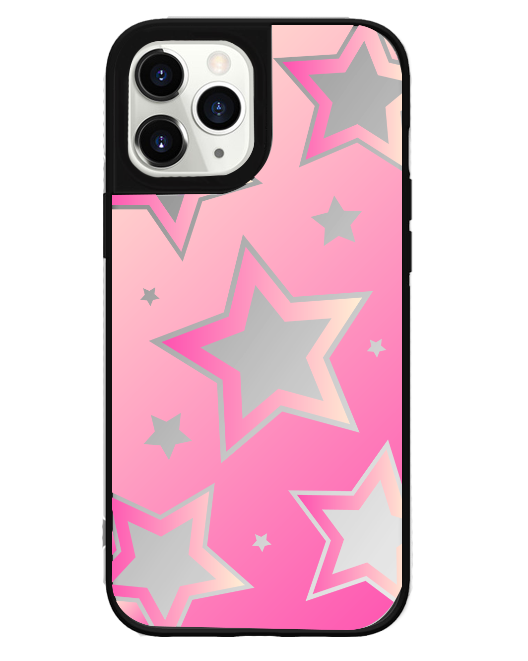 iPhone Mirror Grip Case -  Star Effect Pink