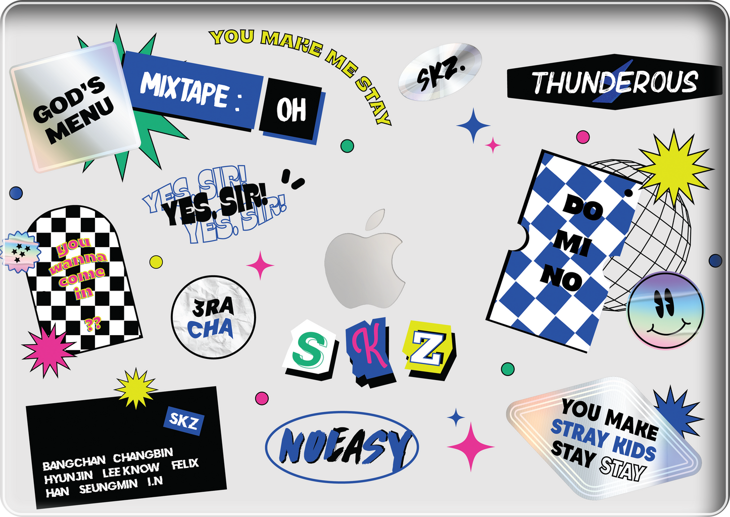 Macbook Snap Case - Stray Kids Sticker Pack