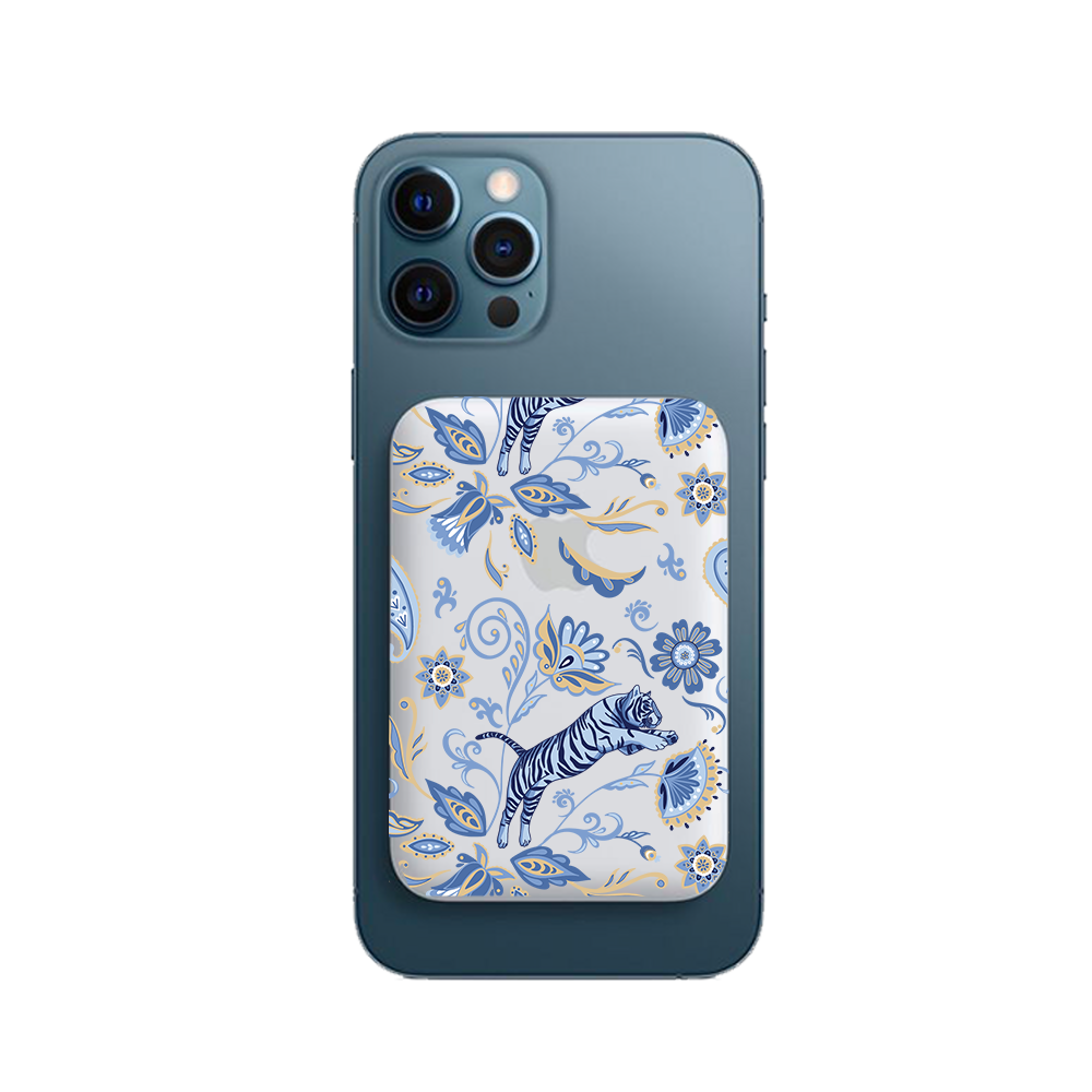 Magnetic Wireless Powerbank - Tiger & Floral