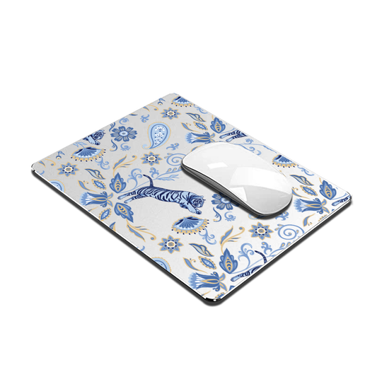 Metal Aluminum Mousepad - Tiger & Florals