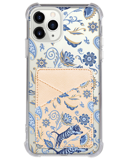 iPhone Phone Wallet Case - Tiger & Floral