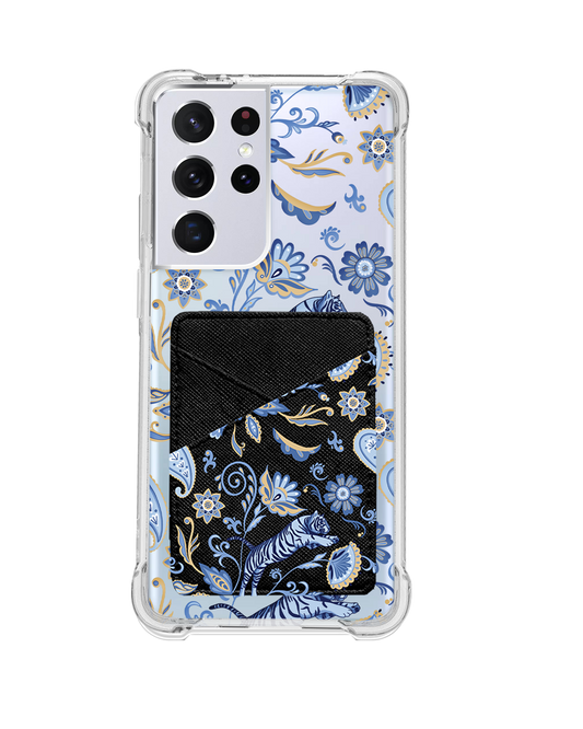 Android Phone Wallet Case - Tiger & Floral