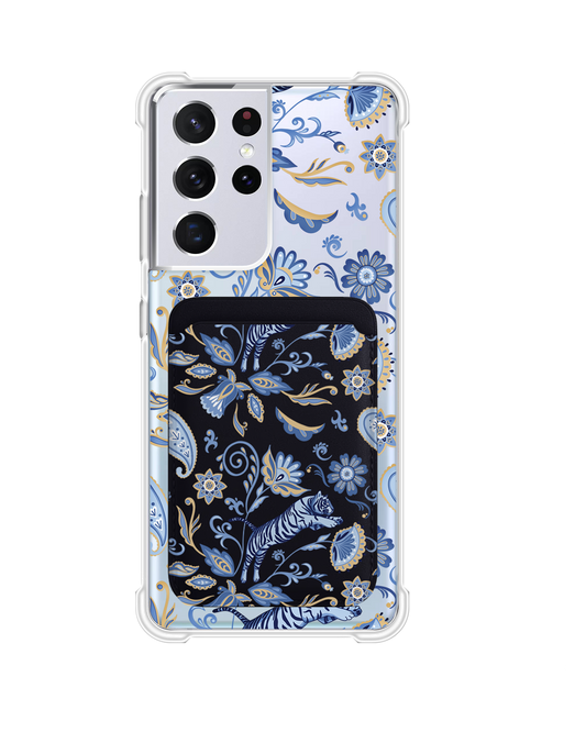 Android Magnetic Wallet Case - Tiger & Floral