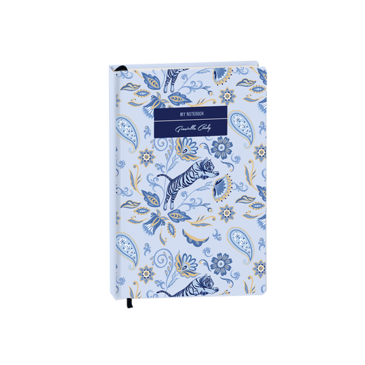 Hardcover Bookpaper Journal - Tiger & Florals (with Elastic Band & Bookmark)