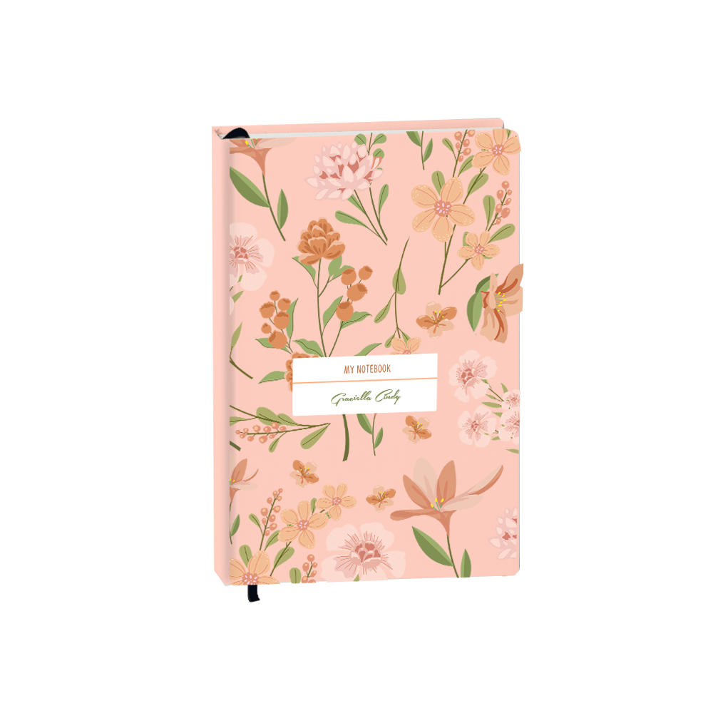 Hardcover Bookpaper Journal - Vinca (with Elastic Band & Bookmark)