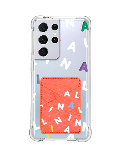 Android Phone Wallet Case - CUSTOM Monogram 2.0 White