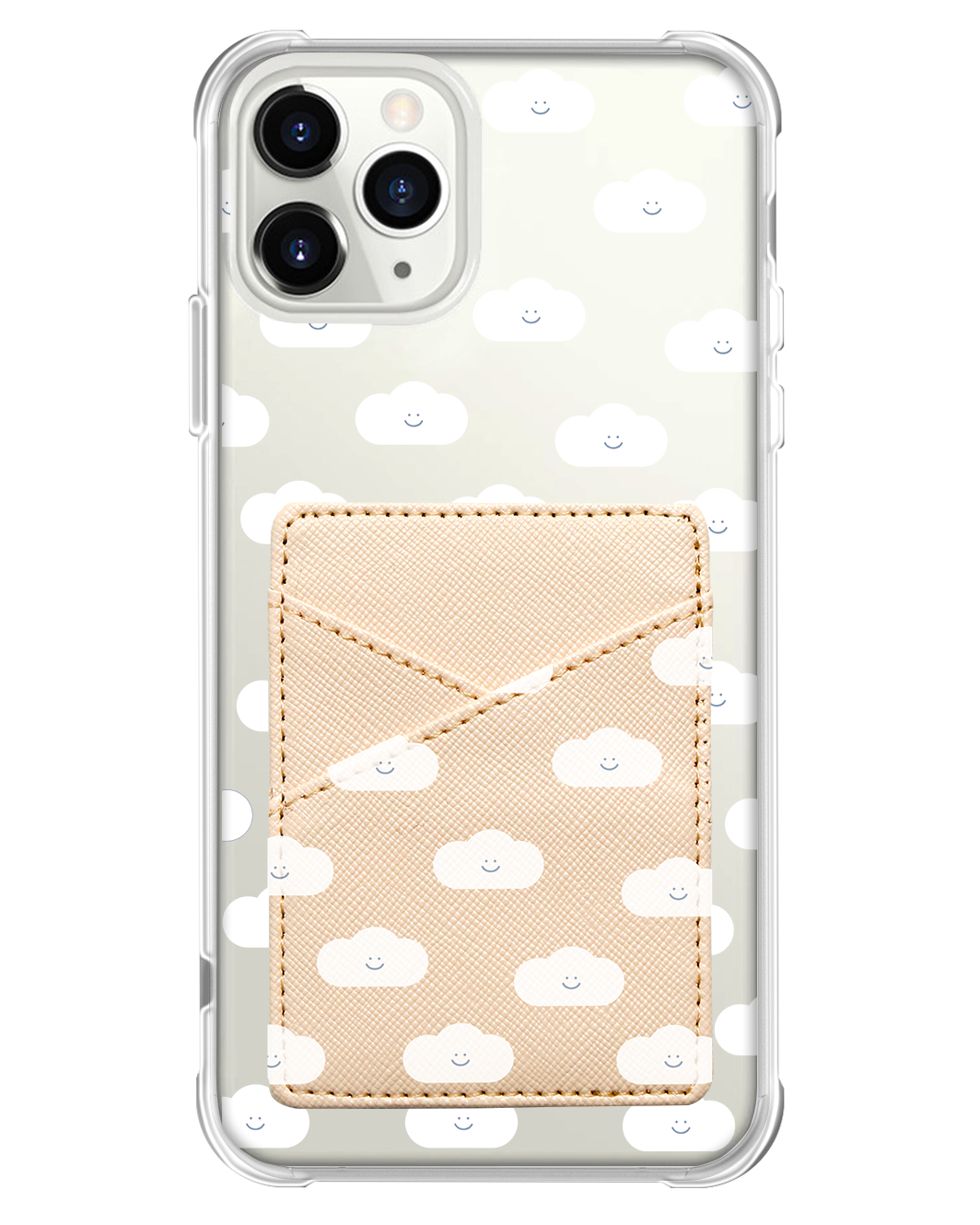 iPhone Phone Wallet Case - White Clouds