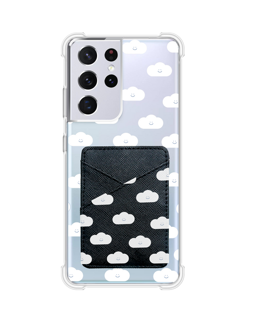 Android Phone Wallet Case - White Clouds