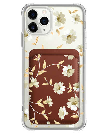 iPhone Magnetic Wallet Case - White Magnolia