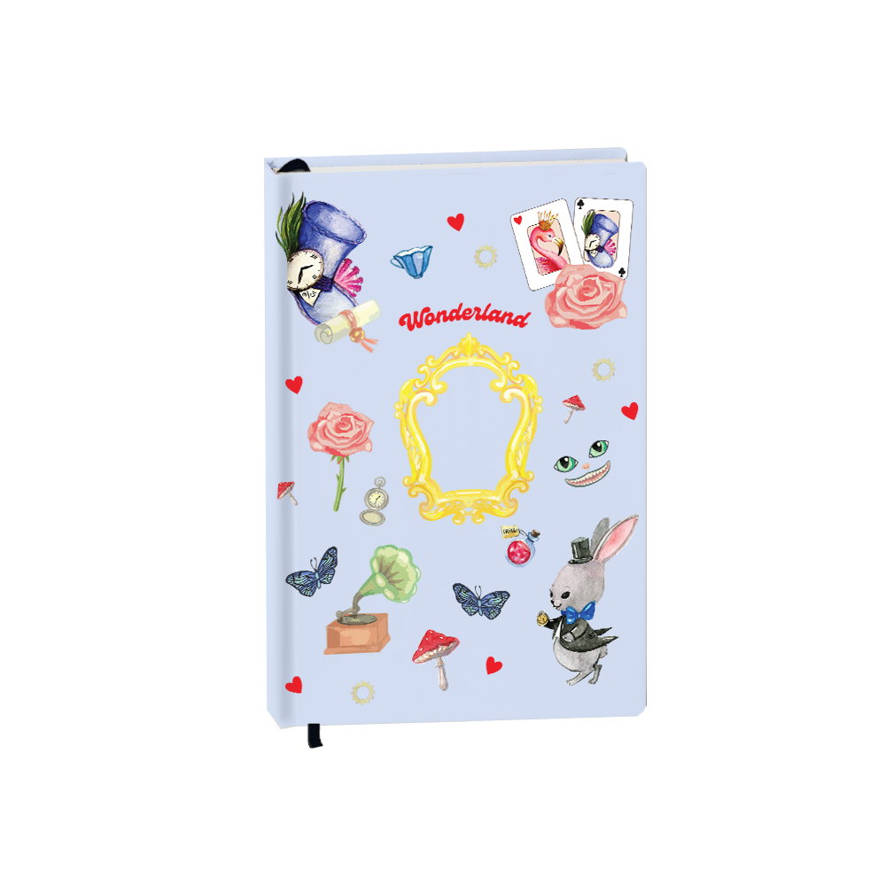 Hardcover Bookpaper Journal - Wonderland (with Elastic Band & Bookmark)