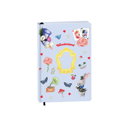 Hardcover Bookpaper Journal - Wonderland (with Elastic Band & Bookmark)