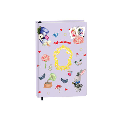 Hardcover Bookpaper Journal - Wonderland (with Elastic Band & Bookmark)