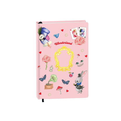 Hardcover Bookpaper Journal - Wonderland (with Elastic Band & Bookmark)