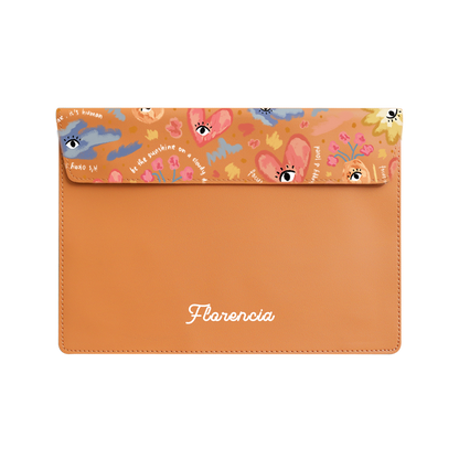 Vegan Leather Sleeve - Abstract Lovers