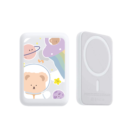 Magnetic Wireless Powerbank - Astro Bear