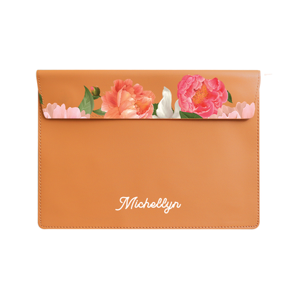 Vegan Leather Sleeve - August Peony