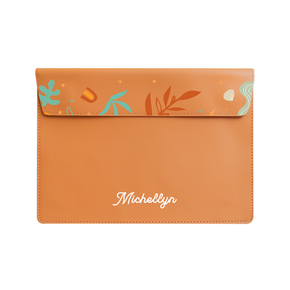 Vegan Leather Sleeve - Autumn Botanical