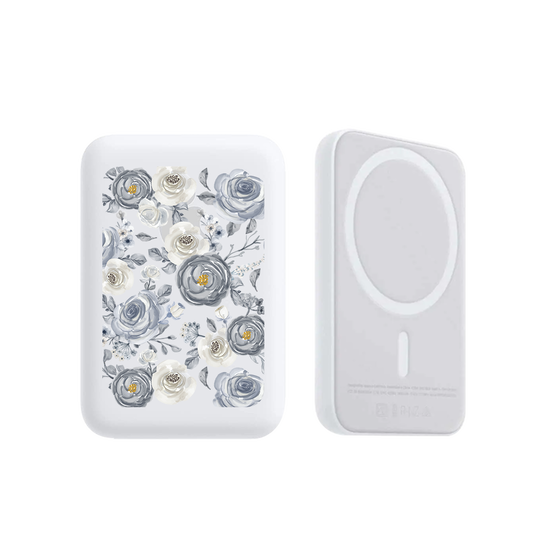Magnetic Wireless Powerbank - Blue Rose