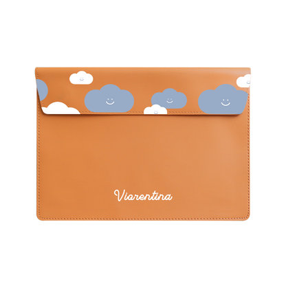 Vegan Leather Sleeve - Clouds