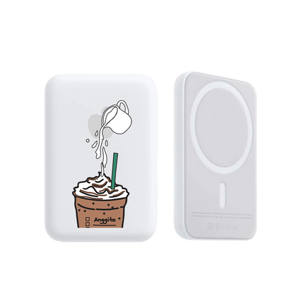 Magnetic Wireless Powerbank - Coffee Frappe