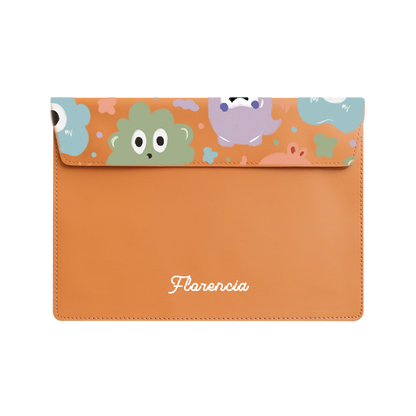 Vegan Leather Sleeve - Cute Monster 2.0