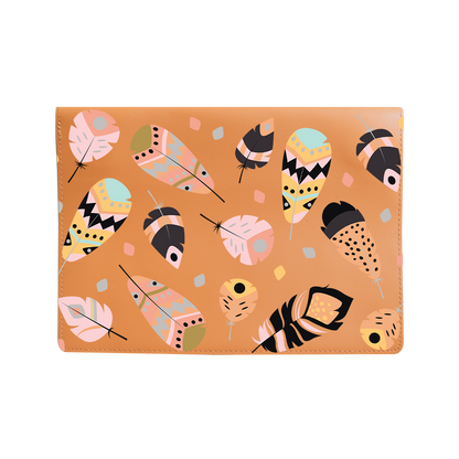Vegan Leather Sleeve - Feathers