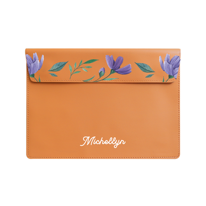 Vegan Leather Sleeve - February Violets