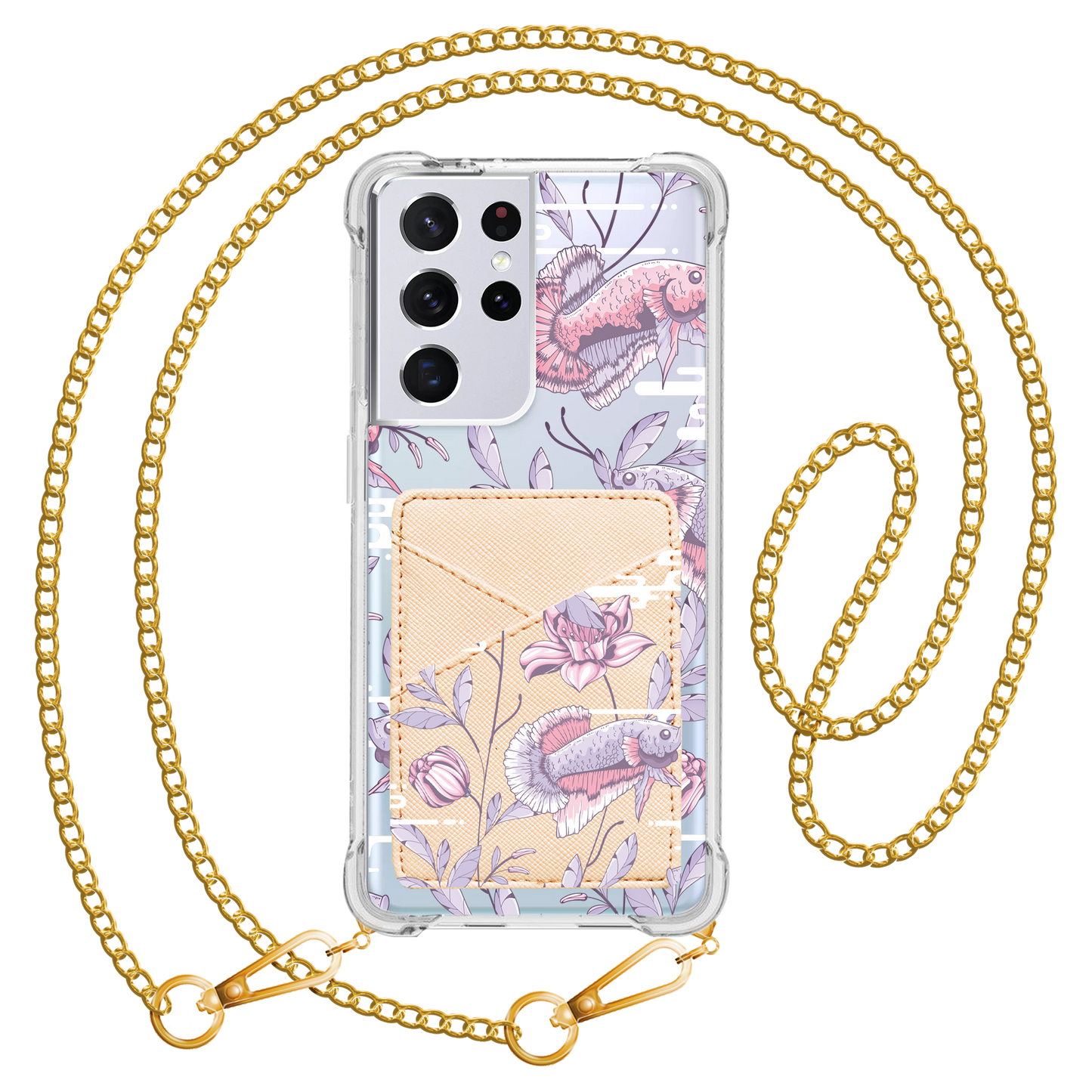 Android Phone Wallet Case - Fish & Floral 1.0
