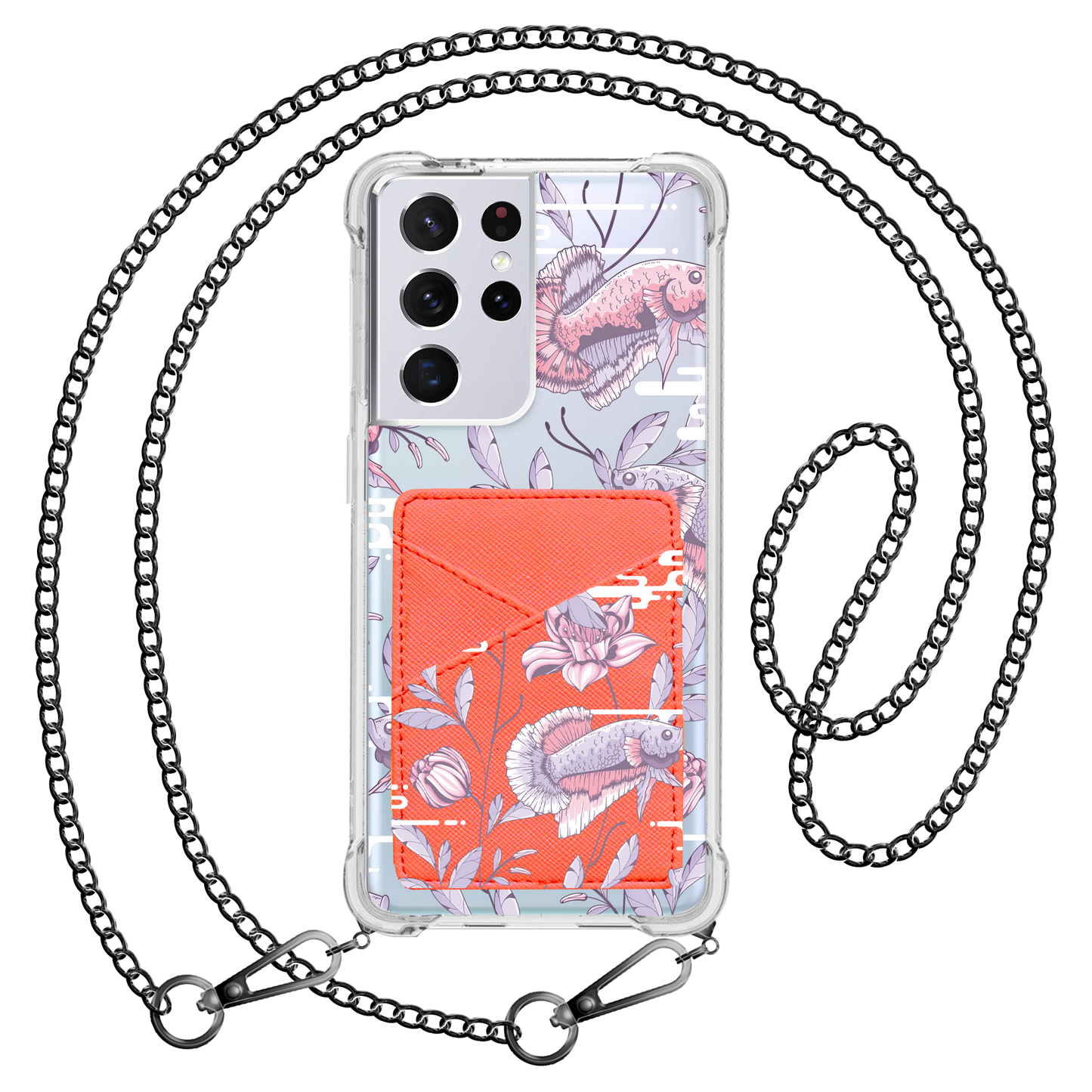 Android Phone Wallet Case - Fish & Floral 1.0
